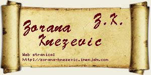 Zorana Knežević vizit kartica